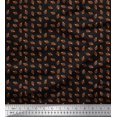 thumbnail image 1 of Soimoi Cotton Poplin Fabric French Horn Musical Instrument Decor Fabric Printed Yard 42 Inch Wide, 1 of 3