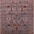 thumbnail image 1 of Ahgly Company Indoor Square Mid-Century Modern Red Brown Oriental Area Rugs, 6' Square, 1 of 6