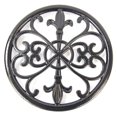 thumbnail image 3 of Dessous De Plat Fleur De Lis En Fonte, Noir, 3 of 3