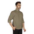 thumbnail image 3 of Bestman Formal Front Button Placket Solid Shirts For Mens Long Sleeve Regular Fit Shirt, 3 of 7