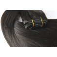 thumbnail image 4 of TRESSMATCH 20 Pouces-22 Pouces Remy Cheveux Humains Épais aux Extrémités Extensions à Clip Brun Foncé/foncé (Couleur 2) Ensemble de 9 Pcs [4.4oz/125 Grammes]..., 4 of 5