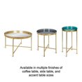 thumbnail image 3 of Kate and Laurel Celia Round Foldable Tray Accent Table, 14" x 14" x 25.75", Navy and Silver, Modern Minimalist Design and Magnetic Detachable Tabletop, 3 of 5