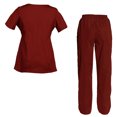 thumbnail image 2 of Women's Scrubs Set Scrub Top and Pants Scrubs Set, 2 of 3