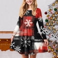 thumbnail image 2 of Splozh Robe à Manches Longues pour Fille Robe de Noël pour Fille Imprimé Bal Fête Fête de Noël Robes pour Fille Rose, 5-6 Ans, 2 of 5
