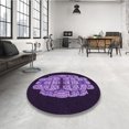 thumbnail image 4 of Ahgly Company Tapis Rectangulaire Lavable en Machine Intérieur Transitionnel Violet Profond, 2 Pieds x 4 Pieds, 4 of 7