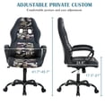 thumbnail image 3 of PC Gaming Chair Ergonomic Computer High-Back Racing with Lumbar Support Armrest Adjustable PU Leather Swivel Rolling Executive Office Desk for Home Adults, Camo, 3 of 7