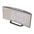 thumbnail image 3 of Réveil Numérique Miroir, Horloge Numérique à Design Courbé pour Déco pour Chambre à Coucher LED Bleue, 3 of 8