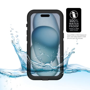 Body Glove Tidal Waterproof Case for iPhone 15 - Black/Clear