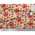 thumbnail image 2 of Soimoi Crepe Silk Fabric Raspberry,Strawberry & Cherry Fruits Printed Craft Fabric by The Yard 42 Inch Wide, 2 of 3