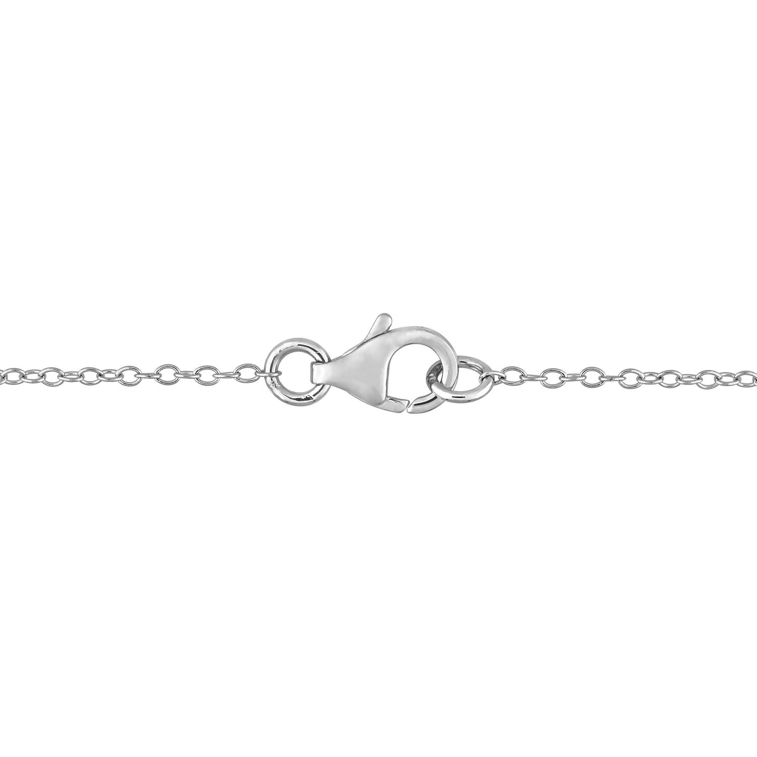 Collier en forme Poire à Auréole Miabella avec 1-1/2 Carat PBT de Moissanite en Argent Sterling