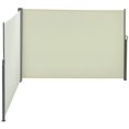 thumbnail image 1 of Outsunny Double Retractable Side Awning 236" x 63" Patio Screen Cream White, 1 of 10