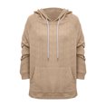 thumbnail image 5 of cfhntfmh Womens Hoodies Fall Fashion 2024 Drawstring Sweatshirts Pullover Long Sleeve Solid Color Fall Outfits, 5 of 5