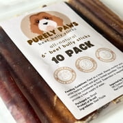 Purely Paws All-Natural Beef Bully Sticks - Very Thick, Safe, Digestible Dog Chews - Long-Lasting, Low-Odour, Rawhide Free - (6 Inch, 10 Count)