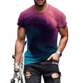 thumbnail image 1 of Bellella T-shirt Homme Col Rond T-Shirts Manches Courtes Hauts d'Été Mode Blouse Imprimée Numérique 3D Pull Style K 4TG, 1 of 2