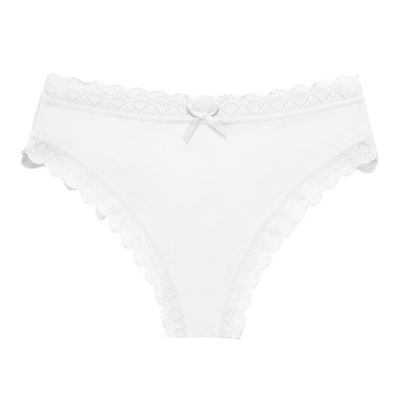 DondPO Underwear for Women Sexy Lace Stitching Ice Silk Thin Breathable Sports Thong Low Waist T Type Large Size Buttocks Underwear Stretchy Bikini Panties Panties for Women White M Clearance!