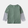 thumbnail image 3 of T-shirt Vert à Manches Longues Imprimé pour Filles, T-Shirt à Col Rond en Coton pour Garçons, Mode Garçons 5-6 Ans, 3 of 7