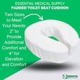 thumbnail image 4 of Essential Medical Supply Foam Padded Toilet Seat Cushion Riser - 4" Height, Hook and Loop Attachment for Easy Installation, Washable Vinyl Cover - Added Cushion for The Toilet with Pressure Relief, 4 of 4
