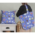 thumbnail image 5 of Soimoi Blue polyester Crepe Fabric Text & Soft Drinks Party Printed Fabric 1 Yard 42 Inch Wide, 5 of 5