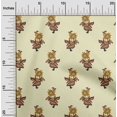 thumbnail image 1 of oneOone Viscose Jersey Fabric Leaves & Floral Block Print Fabric BTY 60 Inch Wide, 1 of 5