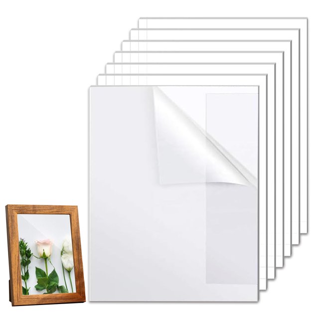 Autocollant -7 Pcs Feuille de Plastique Acrylique Transparente -15x10cm