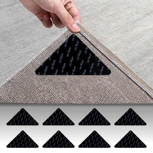 Wuztai Rug Pads Grippers, 12 PCS Non Slip Rug Pad Grippers, Vacuum Tech Non Curling Anti Slip Pads for Rugs on Hardwood Tile Floors