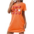 thumbnail image 1 of Kaemgyyd Chemises de Nuit pour Femmes Douces et Confortables à Manches Courtes Chemises de Sommeil Fluides Nuisette Décontractée Robe de Nuit Douce Vêtements de Nuit, 1 of 6