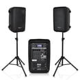 thumbnail image 1 of Pyle Stage & Studio 8 Inch Bluetooth PA Loud Speaker, 8 Channel Audio Mixer, 1 of 11