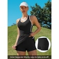 thumbnail image 4 of Women Tennis Dress with Built-in Bra and Pockets Shorts Racerback Athletic Dresses, 4 of 9