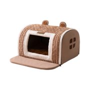 Bed for Dogs Pet Bed Pet Villa Cat Bed Dog Bed Detachable Dog Bed Winter Warm Cat Bed Dual Purpose Pet Nest Pet Mat