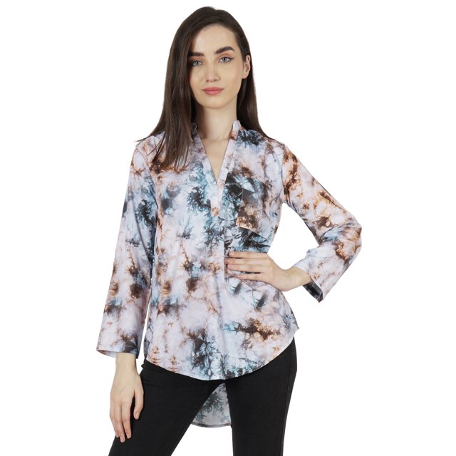 Inkmeso Haut Décontracté Élégant à Manches Longues Imprimées pour Femmes, T-Shirt d'Été Basique Confortable