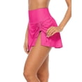 thumbnail image 4 of Charmo Womens High Waisted Split Swim Skirt Ruched Drawstring Skirted Swim Bottoms with Built-in Brief, 4 of 5