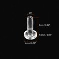 thumbnail image 2 of Unique Bargains M2x6mm Plastic Phillips Bolts PC Pan Head Machine Screws Transparent 50 Pack, 2 of 5