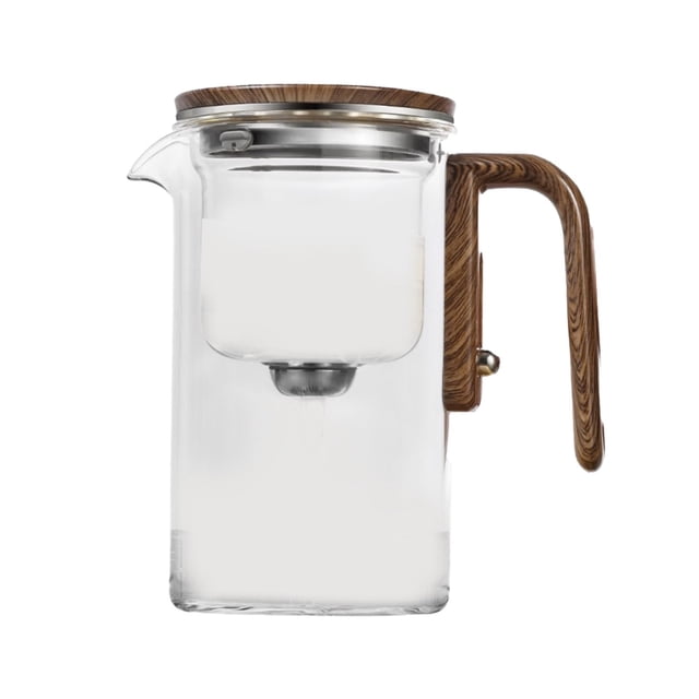HAOMONZEN Water Separation Glass Teapot with Wooden Handle Teapot Glass Teapot with Infuser Magical Teapot Glass Glass Teapot with Strainer Filter Teapot with Infusers Deals of the Week Clearance