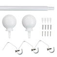 thumbnail image 4 of Mainstays 1/2” White Ball Adjustable Curtain Rod, 48”-84”, 4 of 4