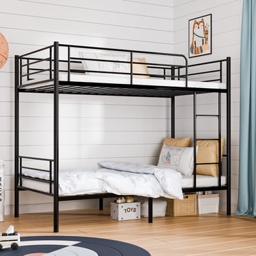 Ktaxon Twin over Twin Steel Bunk Beds Frame, 78" x 42" x 65" with Ladder Bedroom Dorm Room for Kids Adult Children