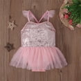 thumbnail image 2 of Xuewenshw Combinaison en Maille Unie d'Été pour Filles, Robe de Grimpe pour Enfants, Robe Évasée, 2 of 7