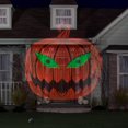 thumbnail image 3 of Halloween Lightshow Projection Plus EyeScreams + JOL effrayant statique avec yeux clignotants (orange/vert), 3 of 6