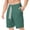 Green, variant on EGNMCR Mens Shorts Men Casual Solid Pocket Elastic Waist Straight Half Shorts Pants Sport Pants Gifts for Men