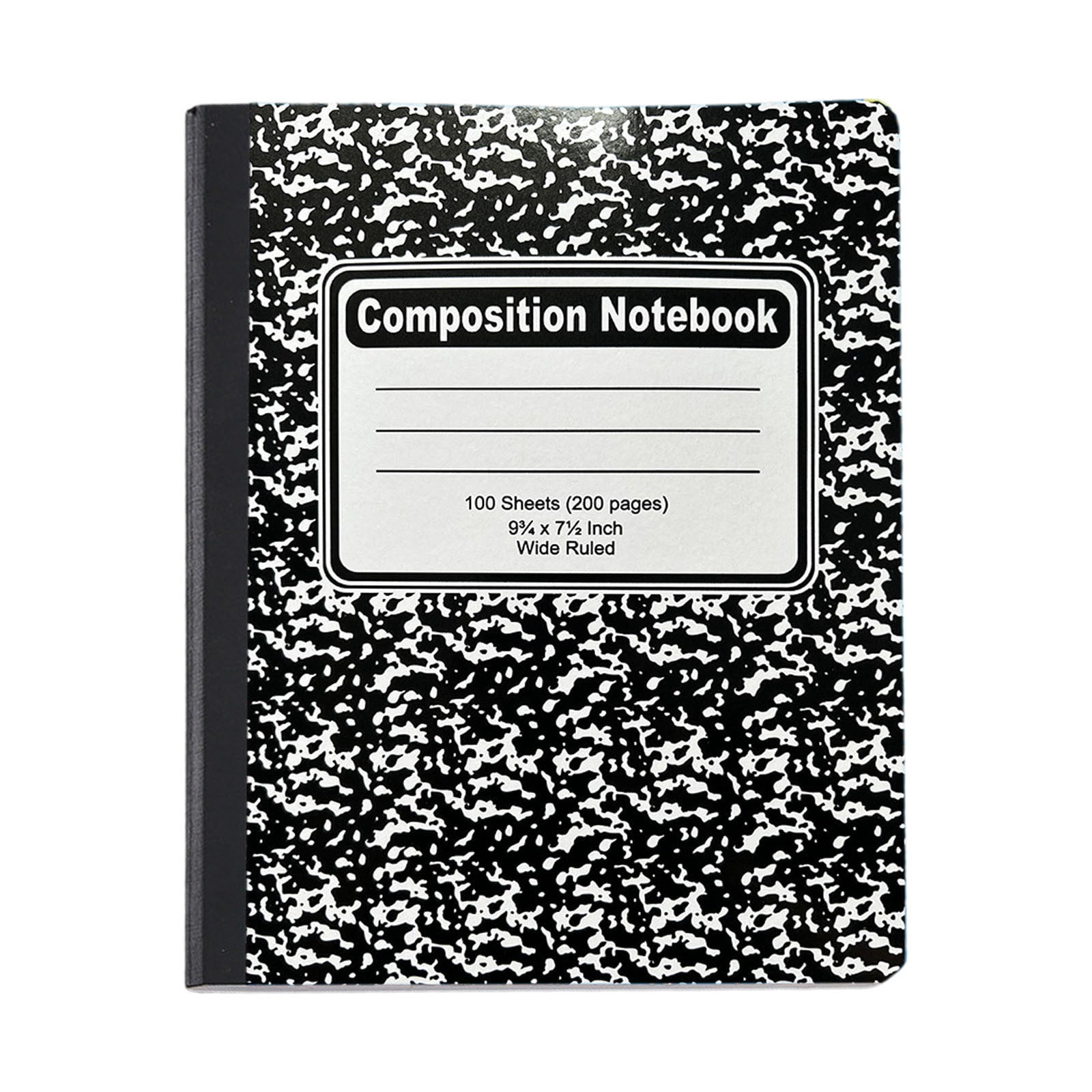 Composition Notebooks Composition Notebook Wide Ruled Notebook with Double Sheets 200 Pages (100 Sheets) Binding Cover Back to School Supplies Assorted Colors