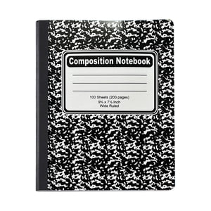 Notebook Composition Products Classification Title Composition Notebooks for School Use - Wide Ruled Paper Double Sheets 200 Pages Durable Binding Back to School Assorted Colors