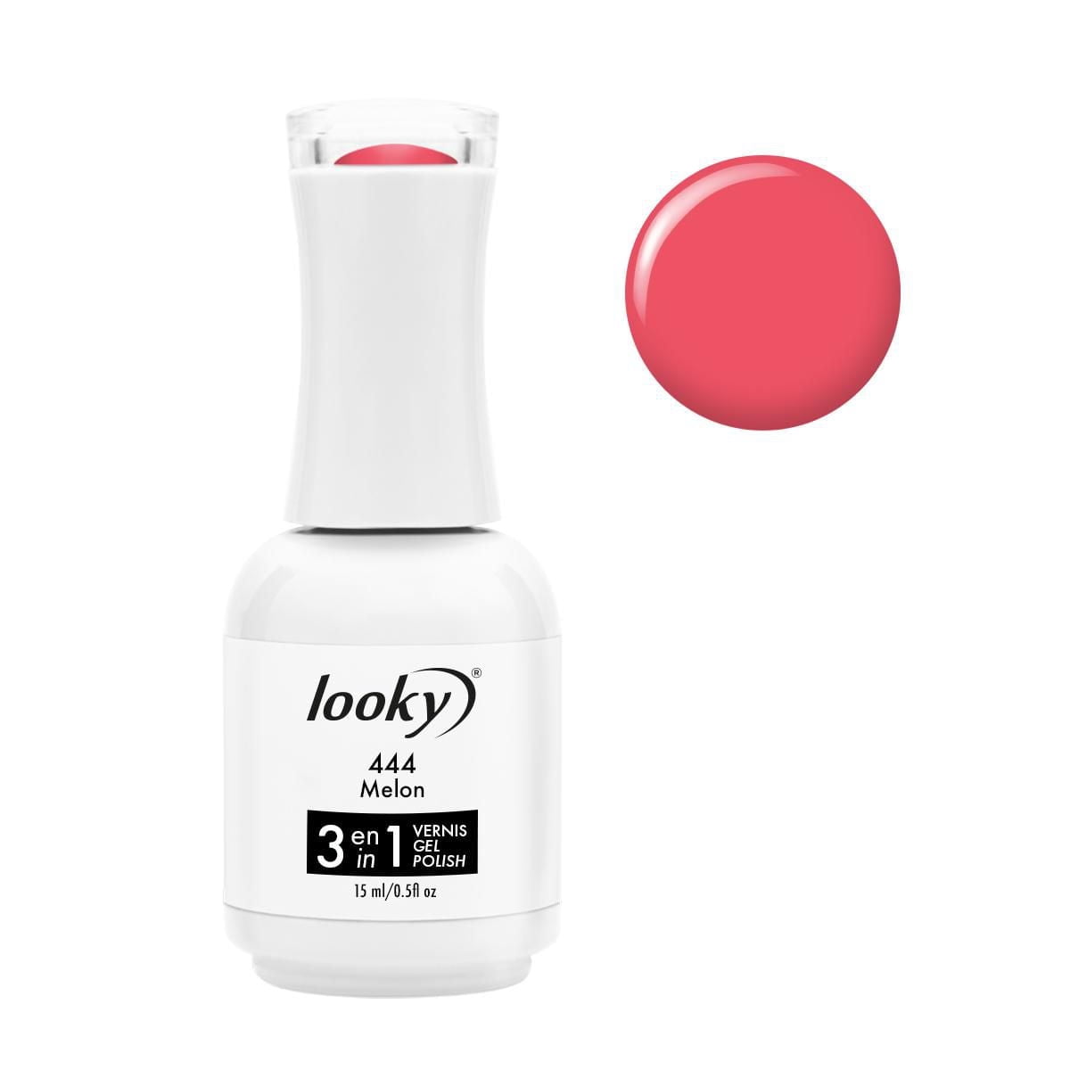 Looky Vernis à ongles gel 3-en-1 combinant base/couleur/couche de finition, résultat professionnel à la maison, application facile, séchage rapide UV/DEL, longue tenue, 15 ml, 16+ teintes