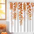 thumbnail image 2 of Shower Curtain Hooks Shower Curtain Pumpkin Maple Bathroom Waterproof Puncture-Resistant Curtain Partition Door Curtain Shower Curtain Shower Curtains for Bathroom, 2 of 6