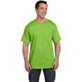 thumbnail image 2 of Hanes Beefy-T Men`s Pocket T-Shirt, S, Lime, 2 of 6