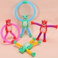 thumbnail image 1 of Cartoon Stretch Tube Toy with Suction Cups LED Glowing Colorful Frog Pipe Creative Stress Relief Fidget Toy Parent-child Interaction Telescopic Fidget Pipe Stimulating Sensory Toy for Kids & Teens, 1 of 7