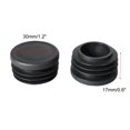 thumbnail image 2 of Unique Bargains 50 Black Plastic Blanking End Caps Inserts Bung Round Tube Insert 30mm, 2 of 3