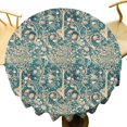 thumbnail image 1 of Vintage Floral Tablecloth Teal Original Design Table Cloth for Rectangle Tables Wipeable Polyester Fabric Table Cover Kitchen Dinning Decorations Washable, 60"", 1 of 6