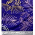 thumbnail image 1 of Soimoi Satin Silk Fabric Leaves & Floral Flower Decor Fabric Printed Yard 42 Inch Wide, 1 of 3