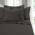 thumbnail image 3 of 600 Thread Count 100% Egyptian Cotton 4-Piece Bed Sheet Set (1 Flat, 1 Fitted Sheet, 2 Pillow Covers) 24 Inches Deep Pocket Size Stripe Pattern, 3 of 5