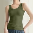 thumbnail image 2 of Timegard Going out Tank Tops for Women Ribbed Scoop Neck Sleeveless Tops Skinny Comfy Solid Color Casual, 2 of 7