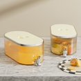 thumbnail image 3 of YIHNDIS Drink Dispenser, Water Dispenser Countertop, Glass Drink Dispenser, Beverage Dispenser, with Leak-Proof Spigot, Clear Rectangular Jar, Storage for Party, Fridge, for Water, Iced Tea, 3 of 4